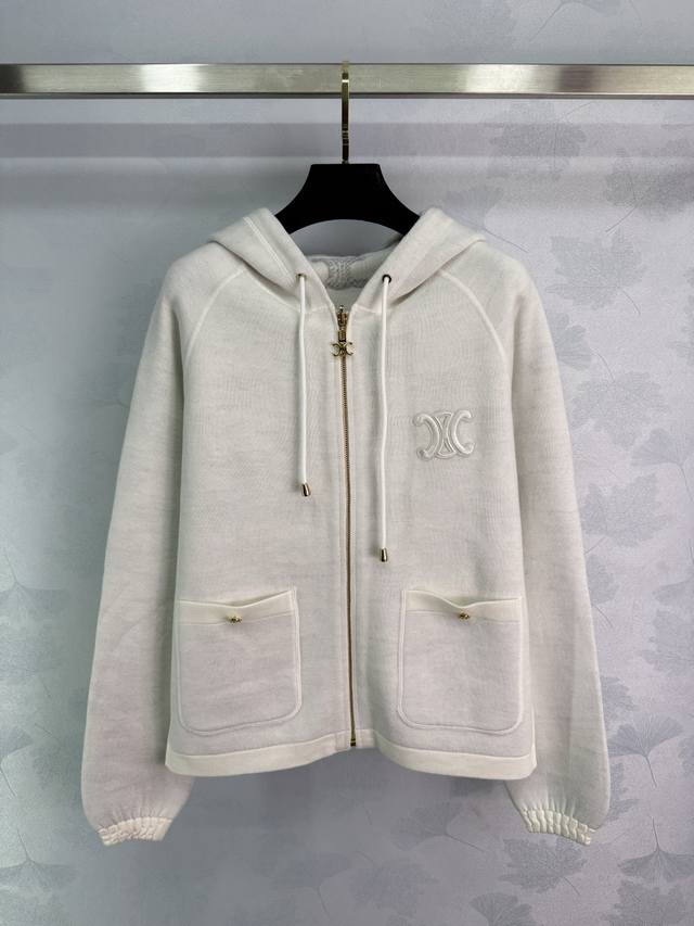 Celin*'s latest 2025 Early Fall collection! Reversible hooded cardigan! Custom-m