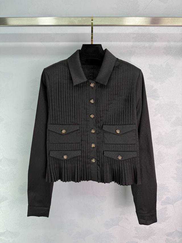 Chane*2025 new pleated long-sleeved shirt and culottes set, custom-made by YB. M