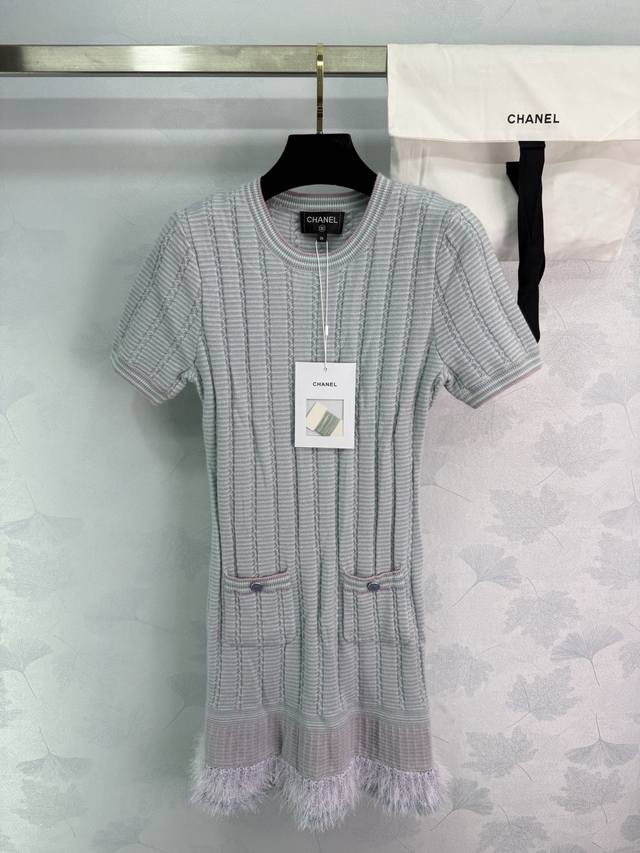Chamel25B Early Autumn New Cardigan Vest Dress Short Sleeve Short Sleeve Dress Y
