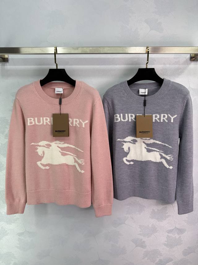 Bu*25 New autumn and winter knitted round neck pullover classic letter logo warh
