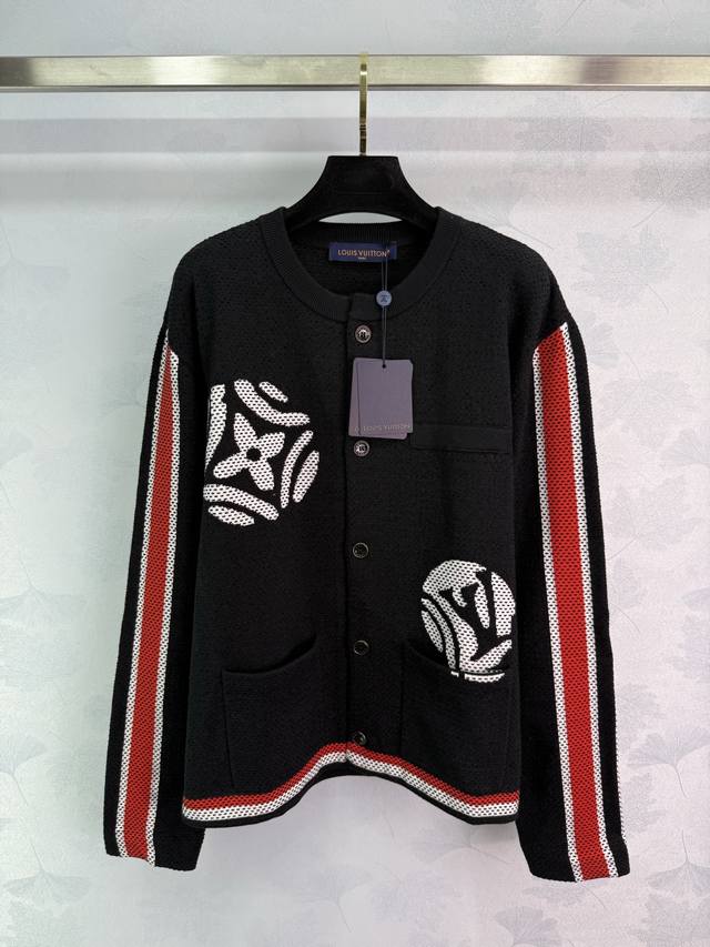 Lou*25's new fall/winter collaboration, a knitted crewneck cardigan featuring a