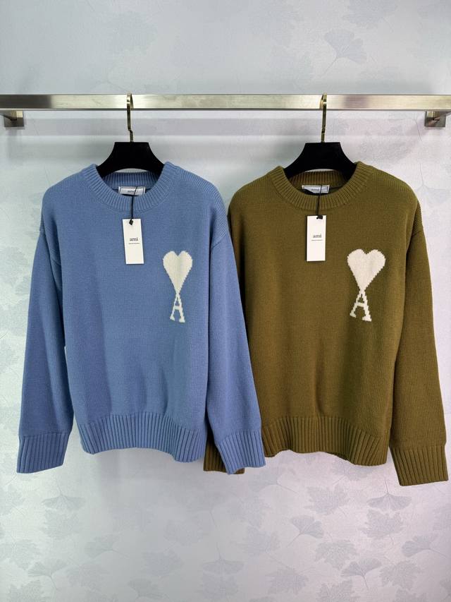 Ami* 2025 Early Fall New Heart Knit Pullover Sweater! Custom wool knit material,