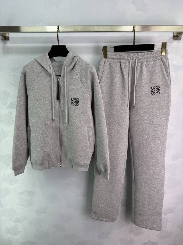 Loew*2025 Early Fall new hooded zipper jacket and trousers set! Custom-made impo