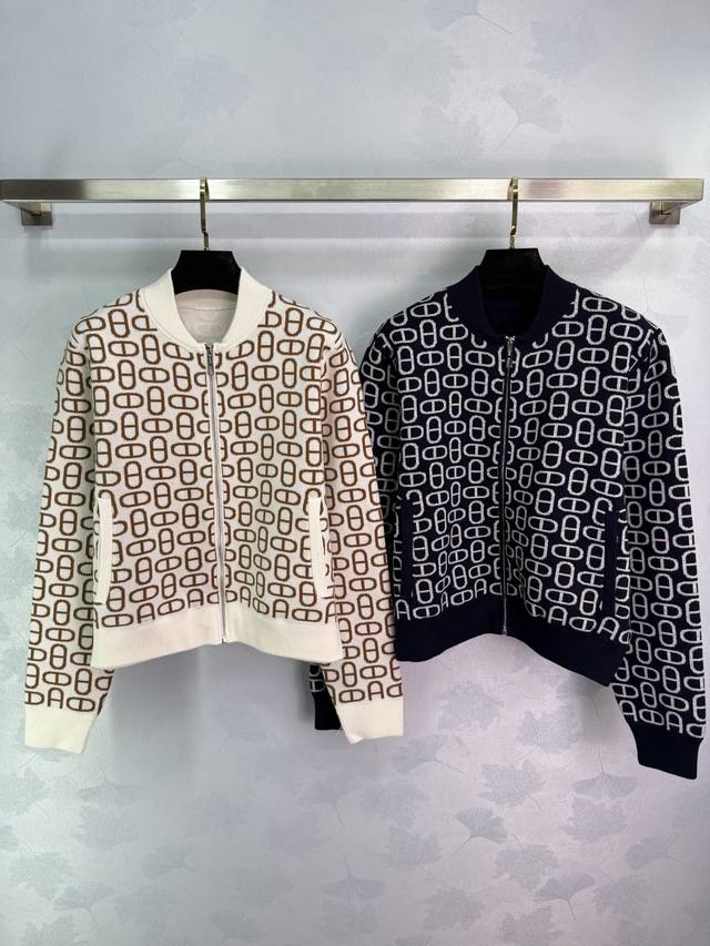 Hermes* 2025 Early Fall Collection! This pig-nose knitted jacket! Custom-made, i
