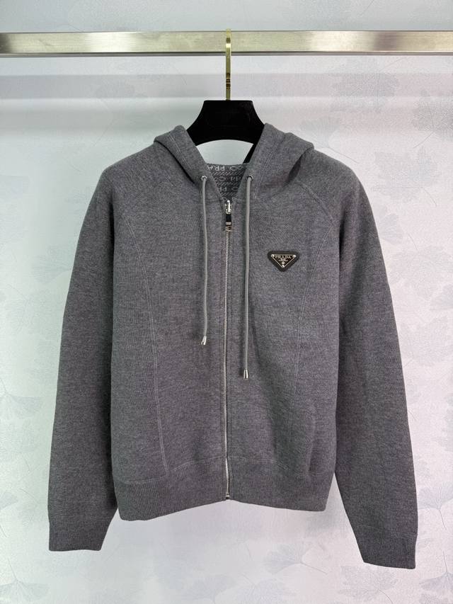 Prad* The latest 2025 Early Fall collection! Knitted double-sided hooded cardiga