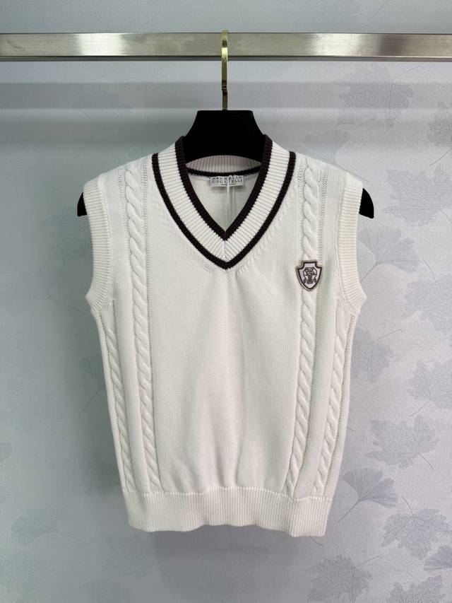 Brunello Cucinelbc25 Early Autumn New Tennis Series Preppy Style Gold Thread Mic