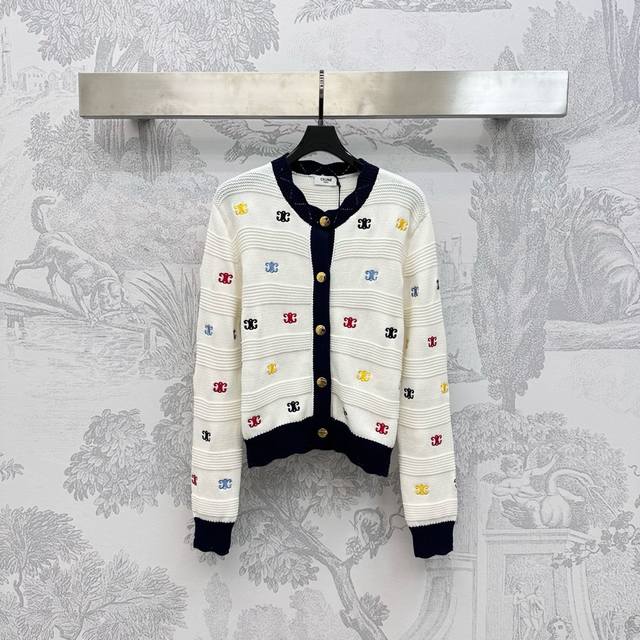 Celin*2025 New Arrivals: Round-Neck Knit Cardigan, Custom Made, Made of YB Impor