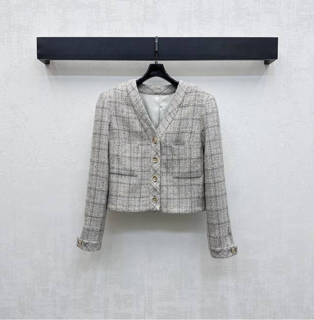 Chane*2025 New Arrivals: V-neck dress jacket, custom-made YB imported woolen wov