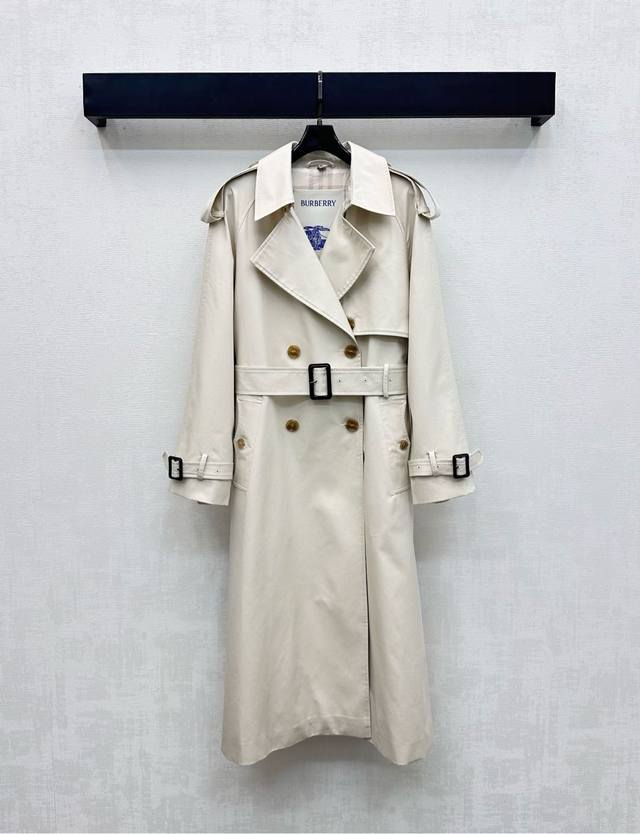 Bur Bbr*2025 New Arrivals: Peaked Lapel, Belt, Custom-Made YB Twill Cotton. Comf