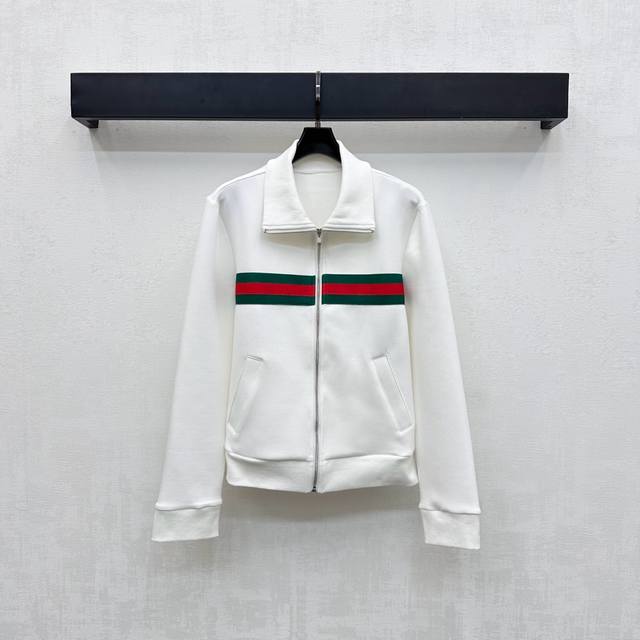 Gucc*2025 New Arrival. Custom lapel striped jacket. Imported from Yb, this jacke