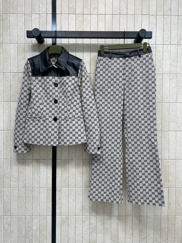 Tops and pants: G-House 25 new early autumn styles, leather lapel Gg jacquard ja