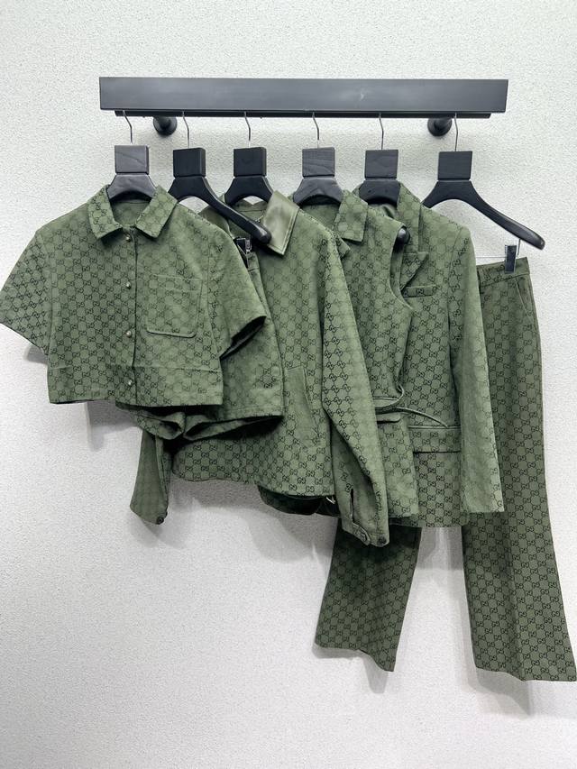 G series of green jacquard suit vests from the high-end handmade workshop series