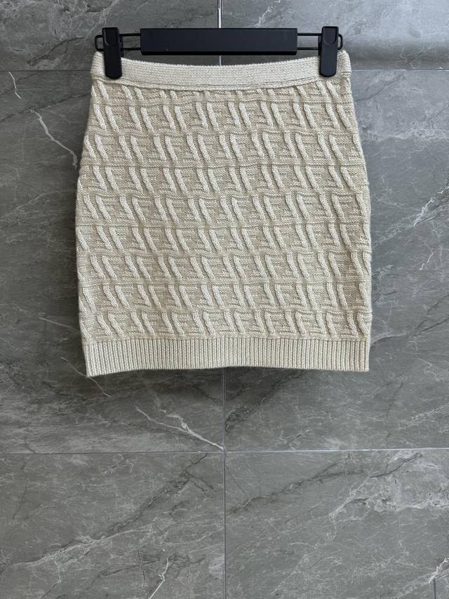 Early Spring New Arrivals Fd jacquard knit skirt 2025 Early Spring Collection H