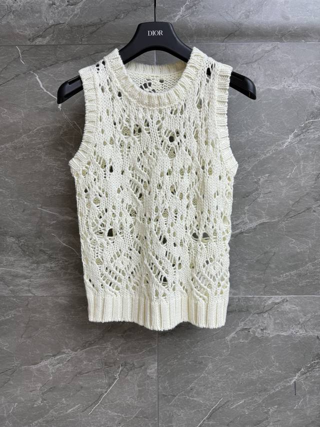 Early Fall New Arrivals D's Hollow Knit Vest 2025 Early Fall Collection Round N