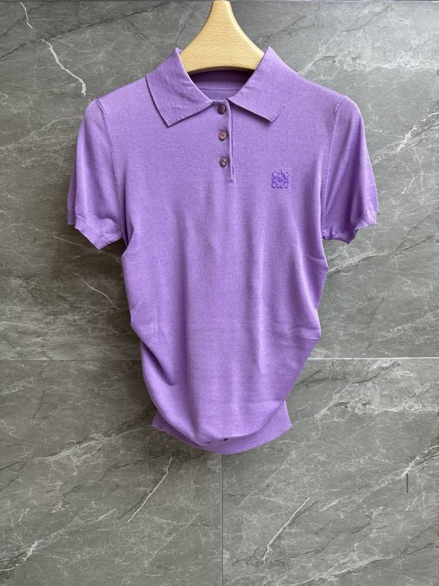 New summer styles are here! Loewe purple polo shirt from the 2025 Spring/Summer