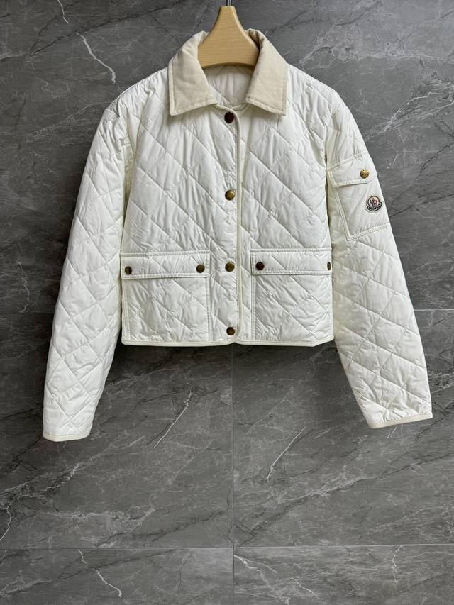 Early Fall new arrivals! Moncler White Diamond Quilted Jacket 2025 Early Fall C