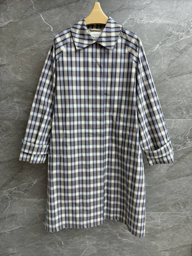 Early Fall new styles are here! The Row plaid trench coat. 2025 Early Fall coll