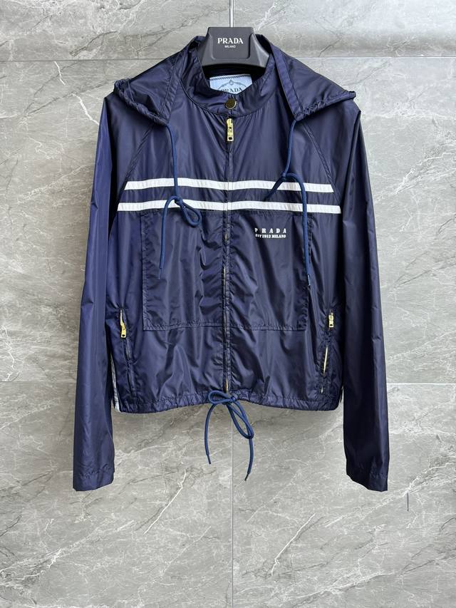 New summer styles are here! P's nylon striped jacket, Spring/Summer 2025 collec