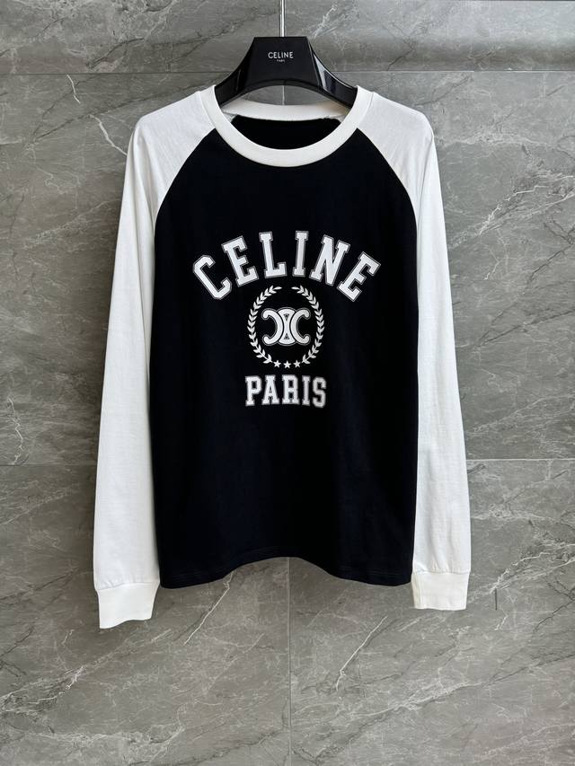 New summer styles are here! Cl colorblock logo long-sleeved T-shirt. 2025 summe