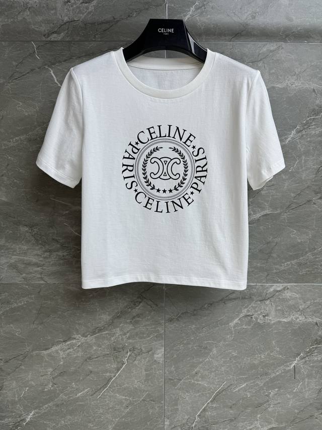 Early Autumn new arrivals! Cl letter print T-shirt. 2025 Autumn/Winter collecti