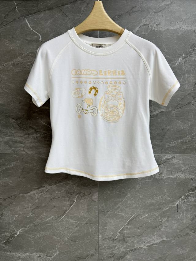Early autumn new styles are here H-brand printed slim-fit T-shirt 2025 autumn a