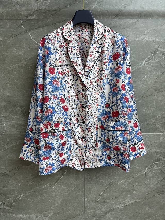 New summer styles are out! L-brand flower vine silk shirt, 2025 spring/summer c