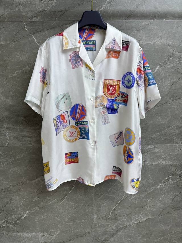New summer styles are out! L printed short-sleeved shirt 2025 spring and summer