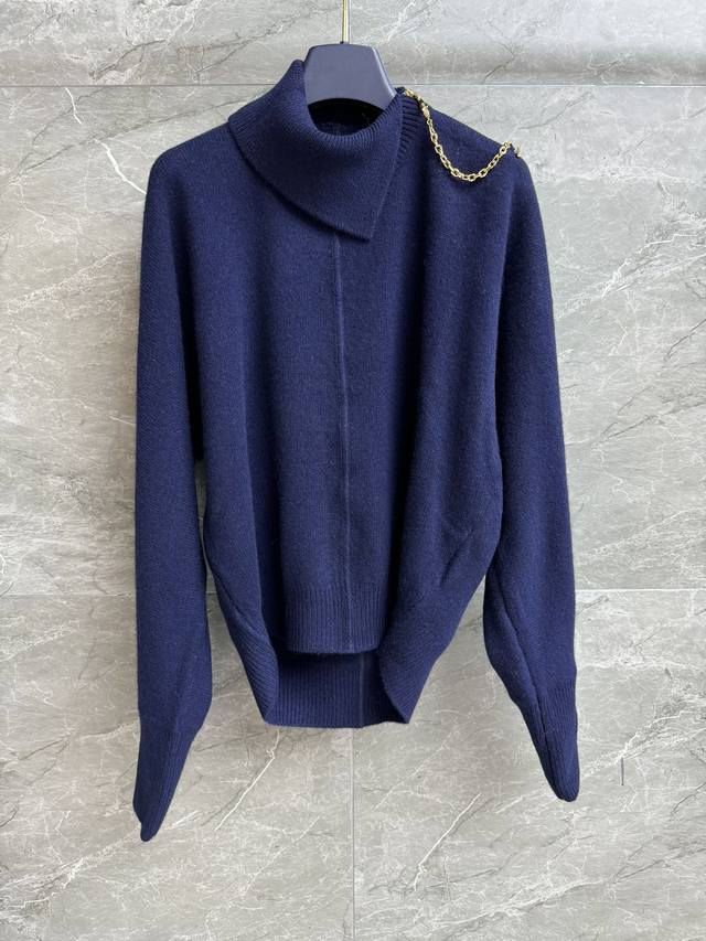 Early Fall new styles are here! L's blue chain sweater, 2025 Fall/Winter collec
