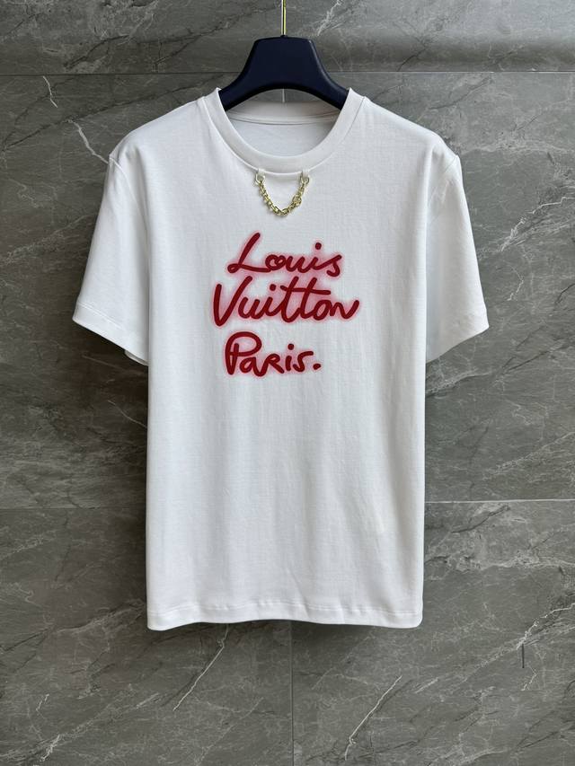 High version shipped L home neon logo T-shirt 2025 early autumn series round ne