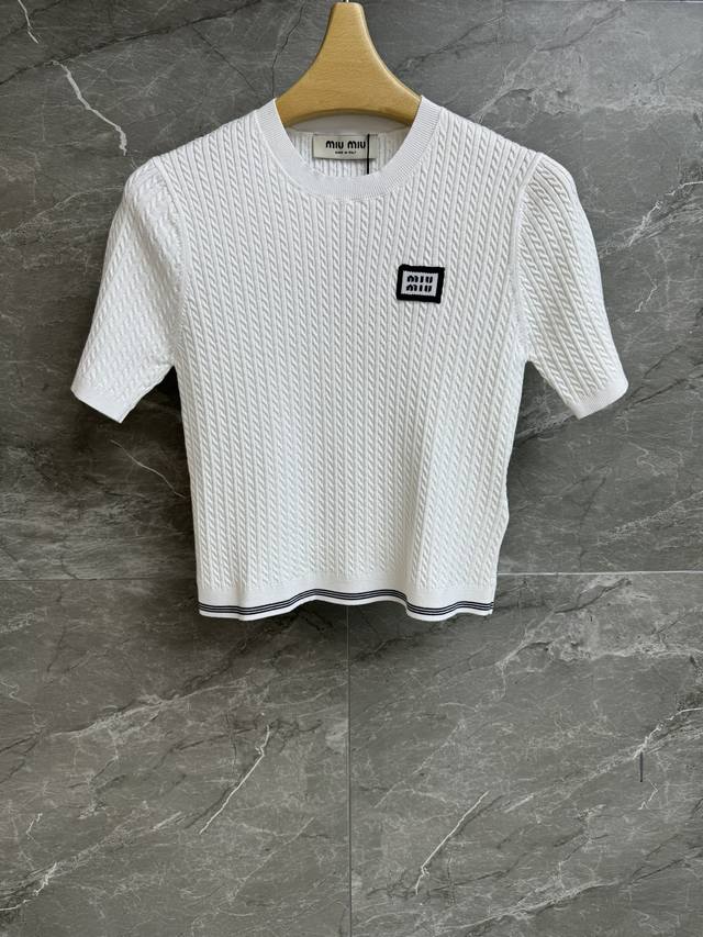 Early Fall new arrivals! Miu cable knit short-sleeve 2025 Early Fall collection