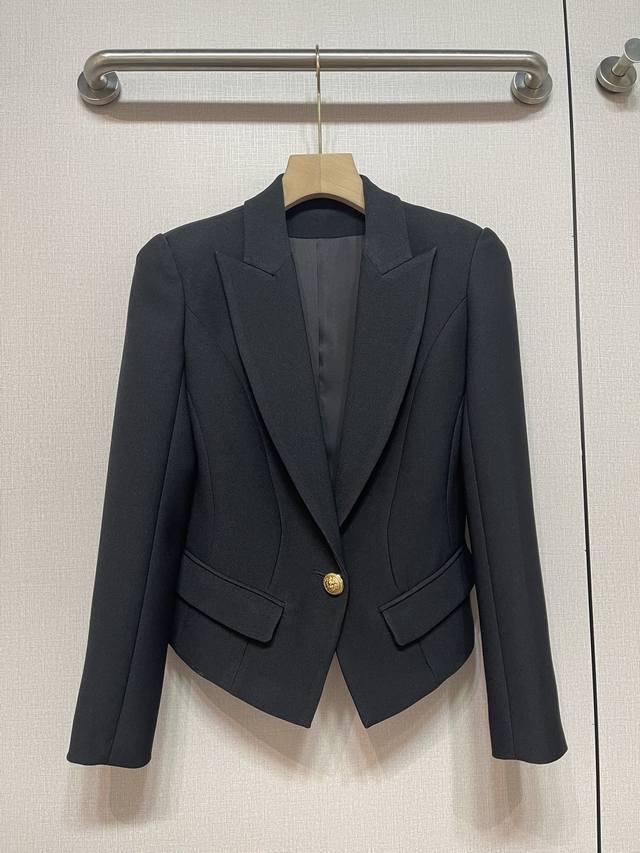 Balmen Balmen Gina temperament one-button slim fit suit jacket versatile black s
