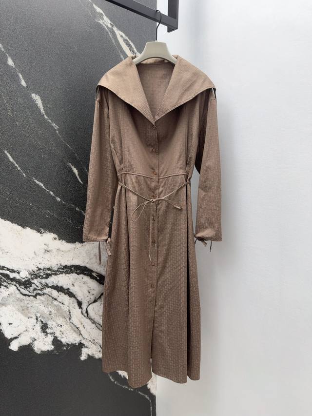 Her 25Ss New Arrival Early Fall H-patterned jacquard coat with large lapel and t