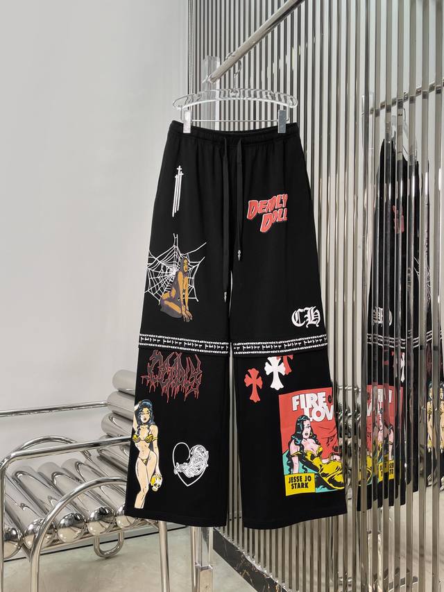 Actual photos Latest Ch 25New comic print casual pants Size: Sml DDD
