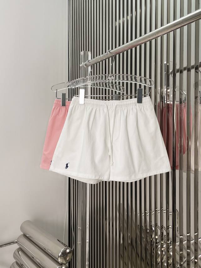 Real photos of the latest Rl 25New pony embroidery washed cotton casual shorts C