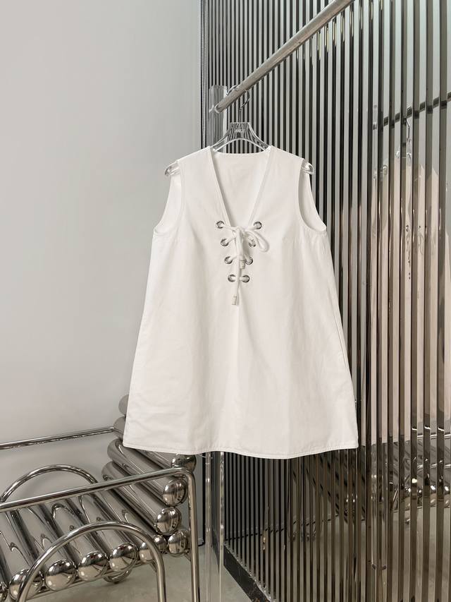 Real photos Latest Pr 25New triangle label washed cotton strap dress Size: Sml D