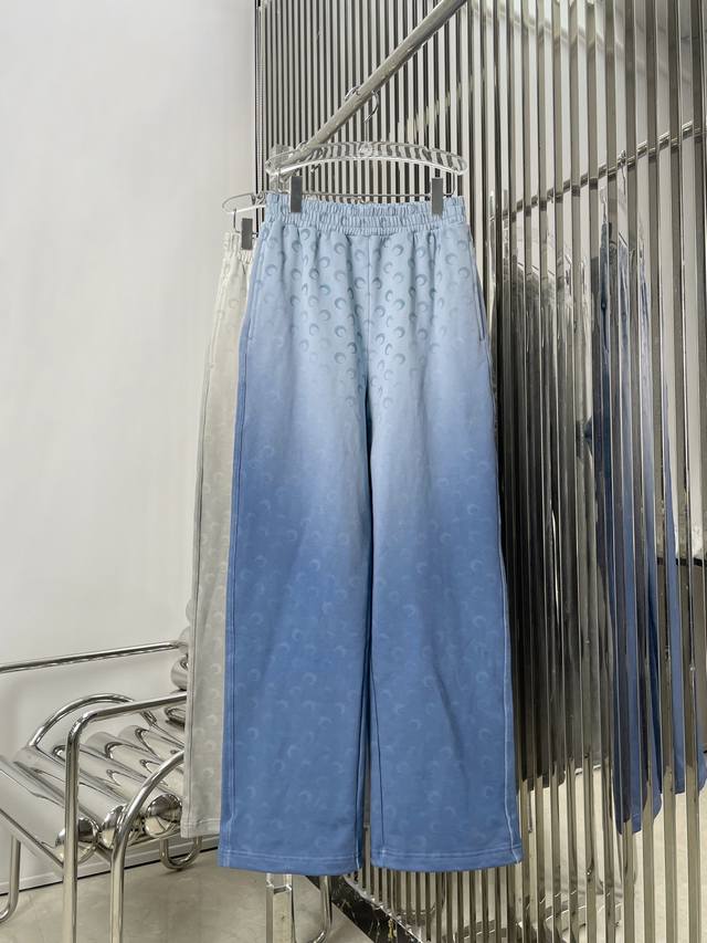 Actual photos of the latest Marine 25New Little Moon Gradient Sweatpants Color: