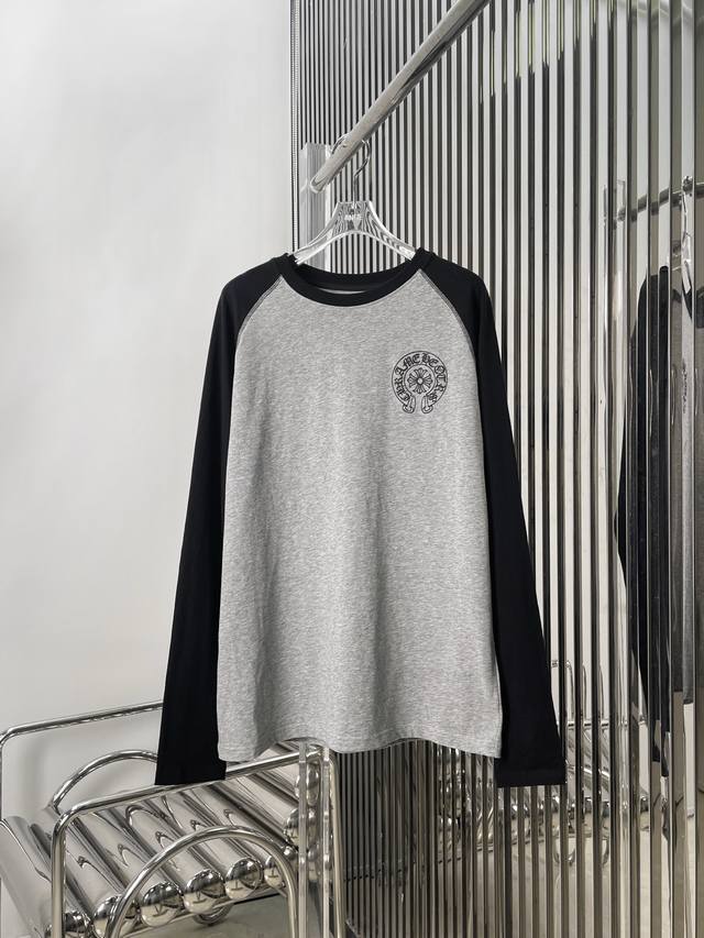 Actual photos Latest Ch 25New Colorblock Print Long Sleeve T-shirt Size: Sml DD