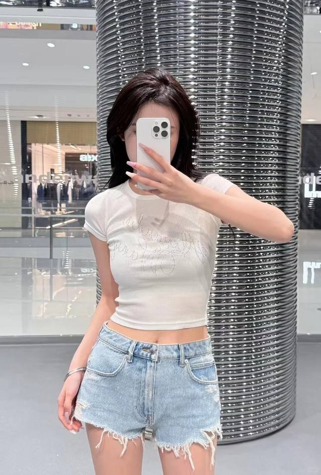 Newest Aw 25New Diamond Denim Shorts Size: Sml DDD