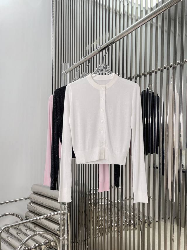 Real photos of the latest Aw 25New Gypsophila hot diamond knitted cardigan Color