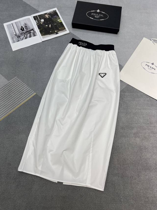 High-quality Prada 2025 spring and summer new pure cotton fabric bud skirt high