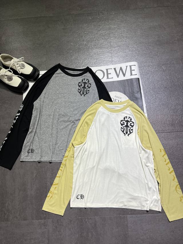 Hot-selling Chrome Hearts long-sleeved T-shirt shipped, high-stretch cotton fabr