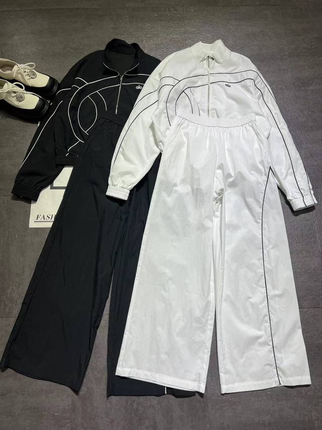 set of Alo* popular sports suits shipped, casual version, scheming wide-leg des