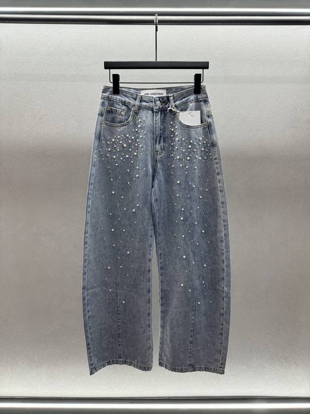 2025 Autumn And Winter DDD! Ann, hot diamond pearl scimitar pants, custom Yb fab