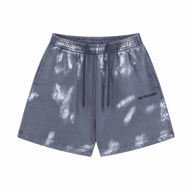 Balenciaga 25Ss paint inkjet embroidered letter shorts The quality of this marke