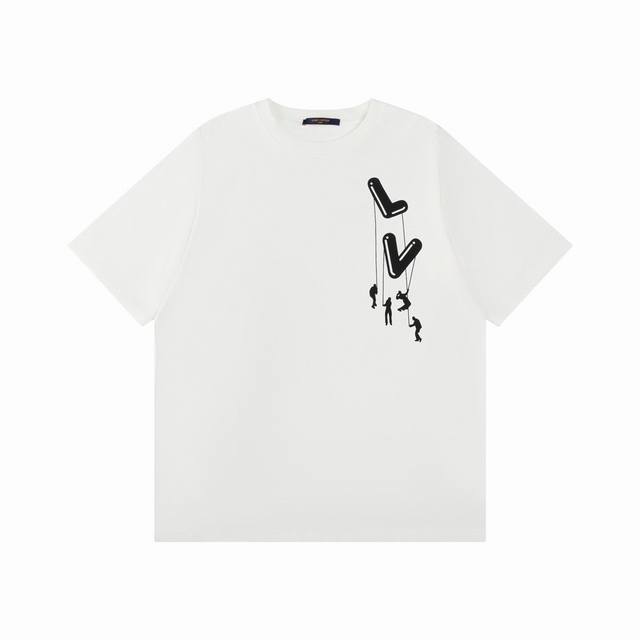 Louis Vuitton 2025 Ss Lv Classic Paratrooper Print Short-Sleeve T-shirt. This is