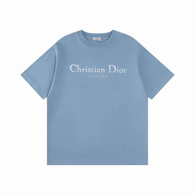 Dior 2025 Ss new Cistian Couture gradient lettering print short-sleeved T-shirt.