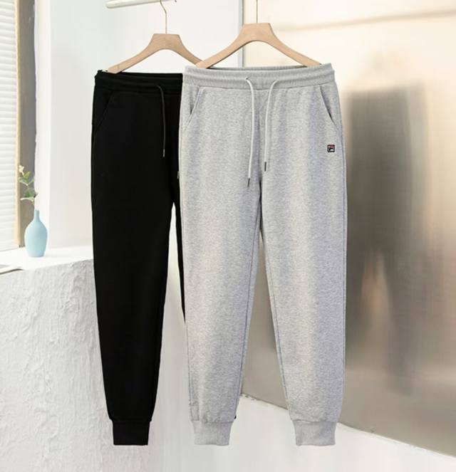 New Fila Fall 25 Embroidered Straight-Legged Loose Casual Sweatpants
