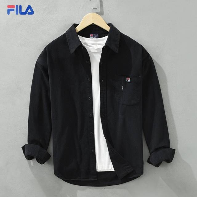 New Fila 25-model Hong Kong-style embroidered, washed, trendy, pure cotton, bre