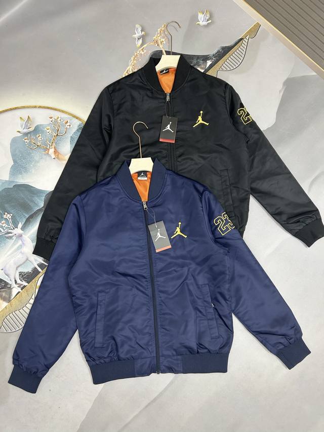 High-end edition! This Jordan bomber jacket features all-over embroidered logos