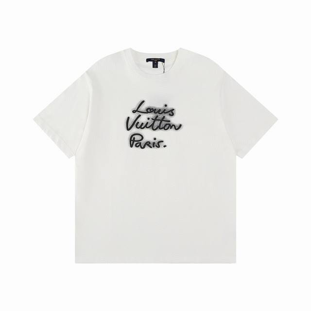 Louis Vuitton 2025 Ss Lv neon print short-sleeved T-shirt. This is the market's